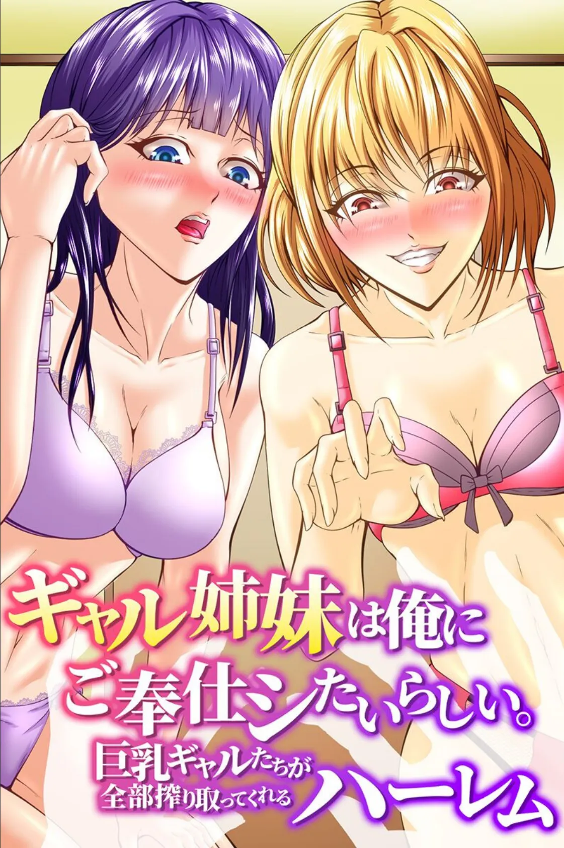 ギャル姉妹は俺にご奉仕シたいらしい。巨乳ギャルたちが全部搾り取ってくれるハーレム