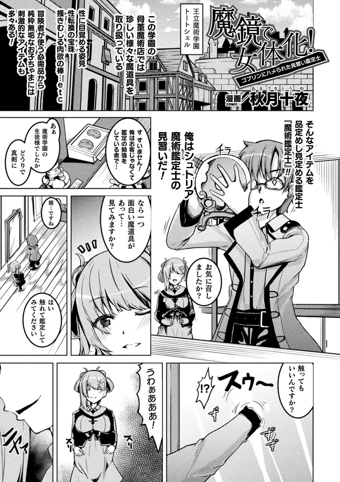 魔鏡で女体化! ゴブリンにハメられた見習い鑑定士【単話】