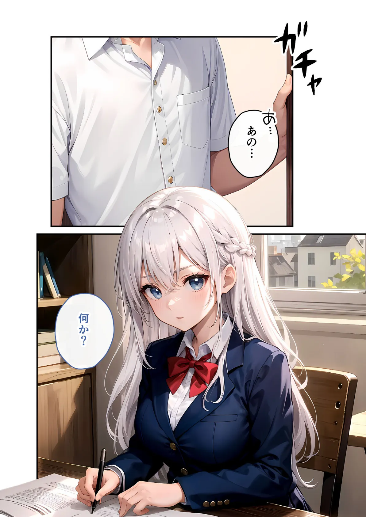 陰キャの僕、透視の力を手に入れる。第十一話 〜お嬢様副会長の乱れた息遣い〜 モザイク版 4ページ