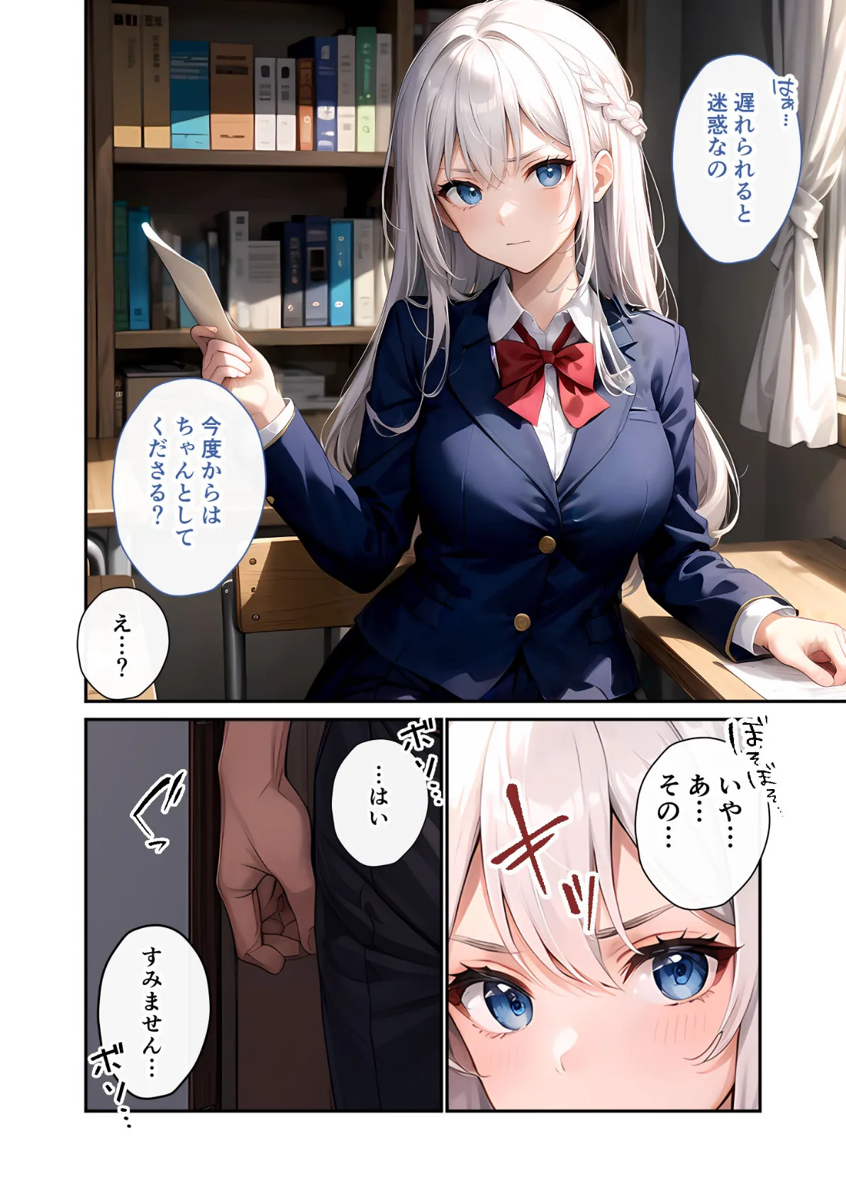 陰キャの僕、透視の力を手に入れる。第十一話 〜お嬢様副会長の乱れた息遣い〜 モザイク版 6ページ