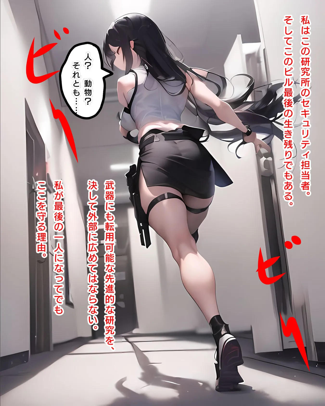 レイナ「終末世界の武装●●」 モザイク版 5ページ