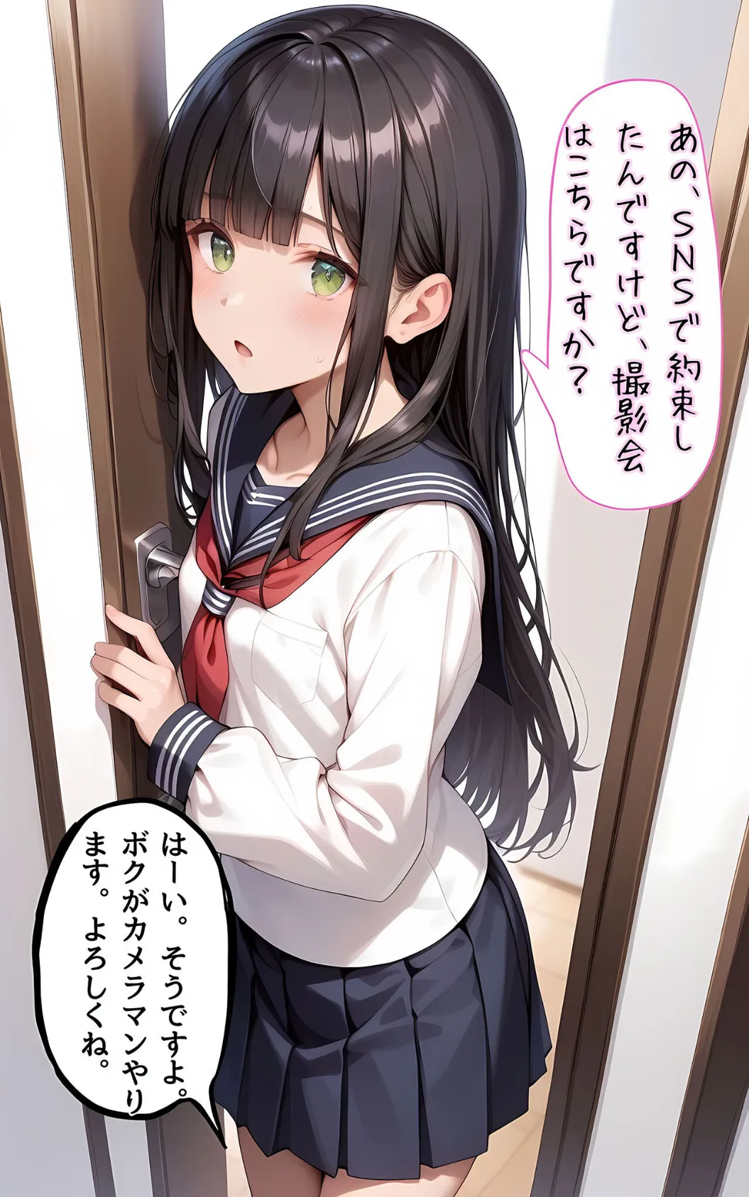 ぱんちら撮影会のはずが、いつのまにかおじさんち〇ぽに沼る話4 モザイク版 6ページ