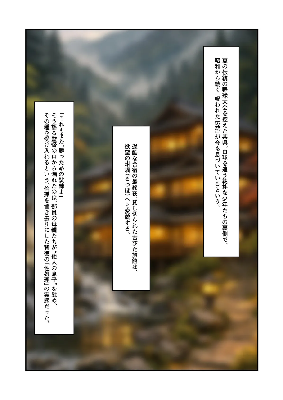 地方野球強豪校の「種付け合宿」 狂乱の伝統儀式を監督が独占告白！ 3ページ