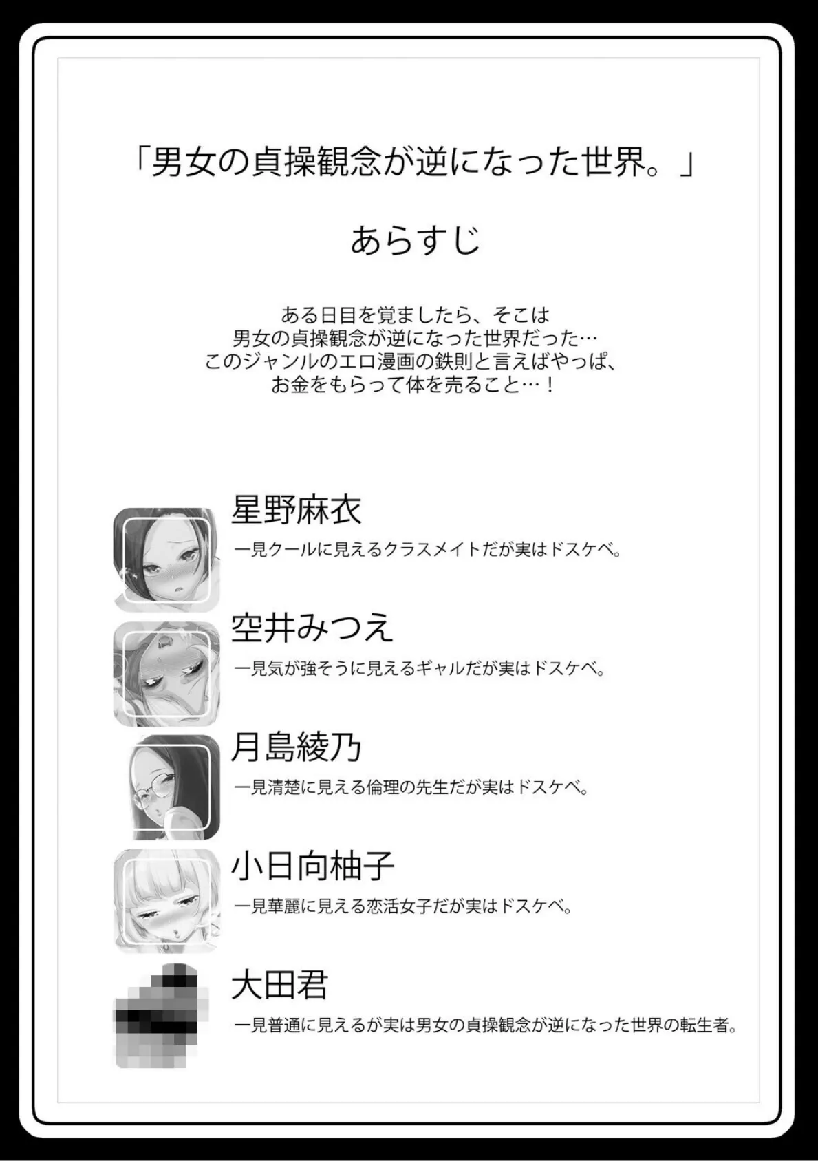 男女の貞操観念が逆になった世界。新装版 4ページ